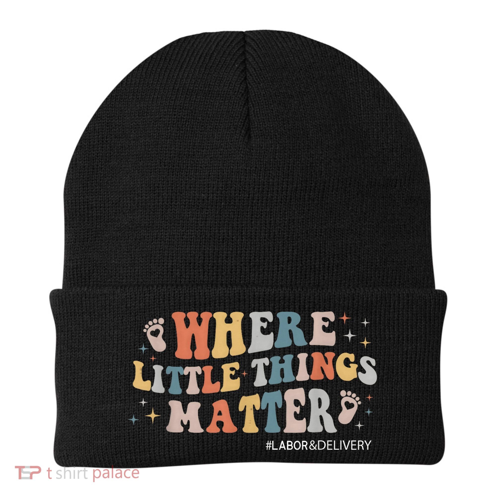 Labor and Delivery Nurse L&D Where Little Things Matter Beanie