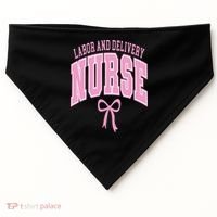 Labor And Delivery Nurse Coquette Bow Nursing Student USA-Made Doggie Bandana thumb 0