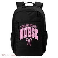Labor And Delivery Nurse Coquette Bow Nursing Student Backpack thumb 0