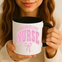 Labor And Delivery Nurse Coquette Bow Nursing Student Coffee Mug thumb 3