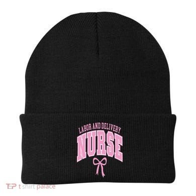 Labor And Delivery Nurse Coquette Bow Nursing Student Beanie