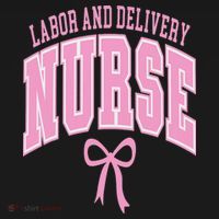Labor And Delivery Nurse Coquette Bow Nursing Student Women's Hoodie thumb 2