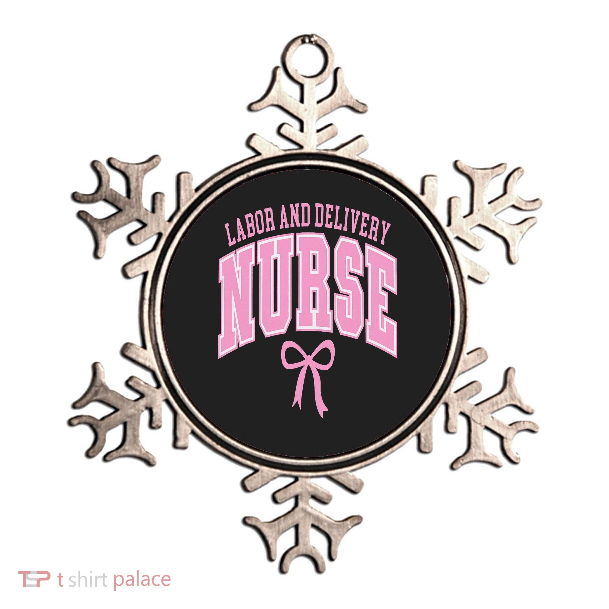 Labor And Delivery Nurse Coquette Bow Nursing Student Ornament
