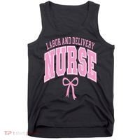 Labor And Delivery Nurse Coquette Bow Nursing Student Tank Top thumb 0