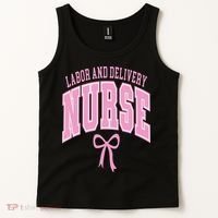 Labor And Delivery Nurse Coquette Bow Nursing Student Tank Top thumb 2