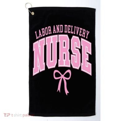Labor And Delivery Nurse Coquette Bow Nursing Student Golf Towel