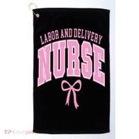 Labor And Delivery Nurse Coquette Bow Nursing Student Golf Towel thumb 0