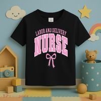 Labor And Delivery Nurse Coquette Bow Nursing Student Toddler T-Shirt thumb 3