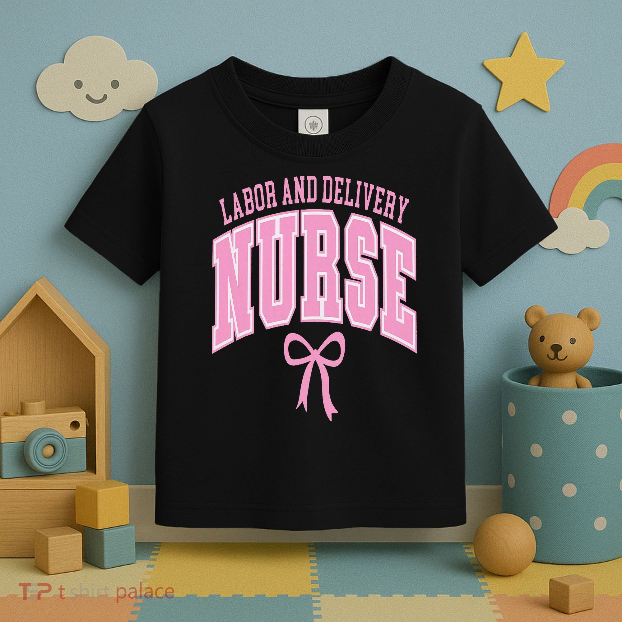 Labor And Delivery Nurse Coquette Bow Nursing Student Toddler T-Shirt