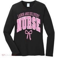 Labor And Delivery Nurse Coquette Bow Nursing Student Women's Long Sleeve Shirt thumb 0