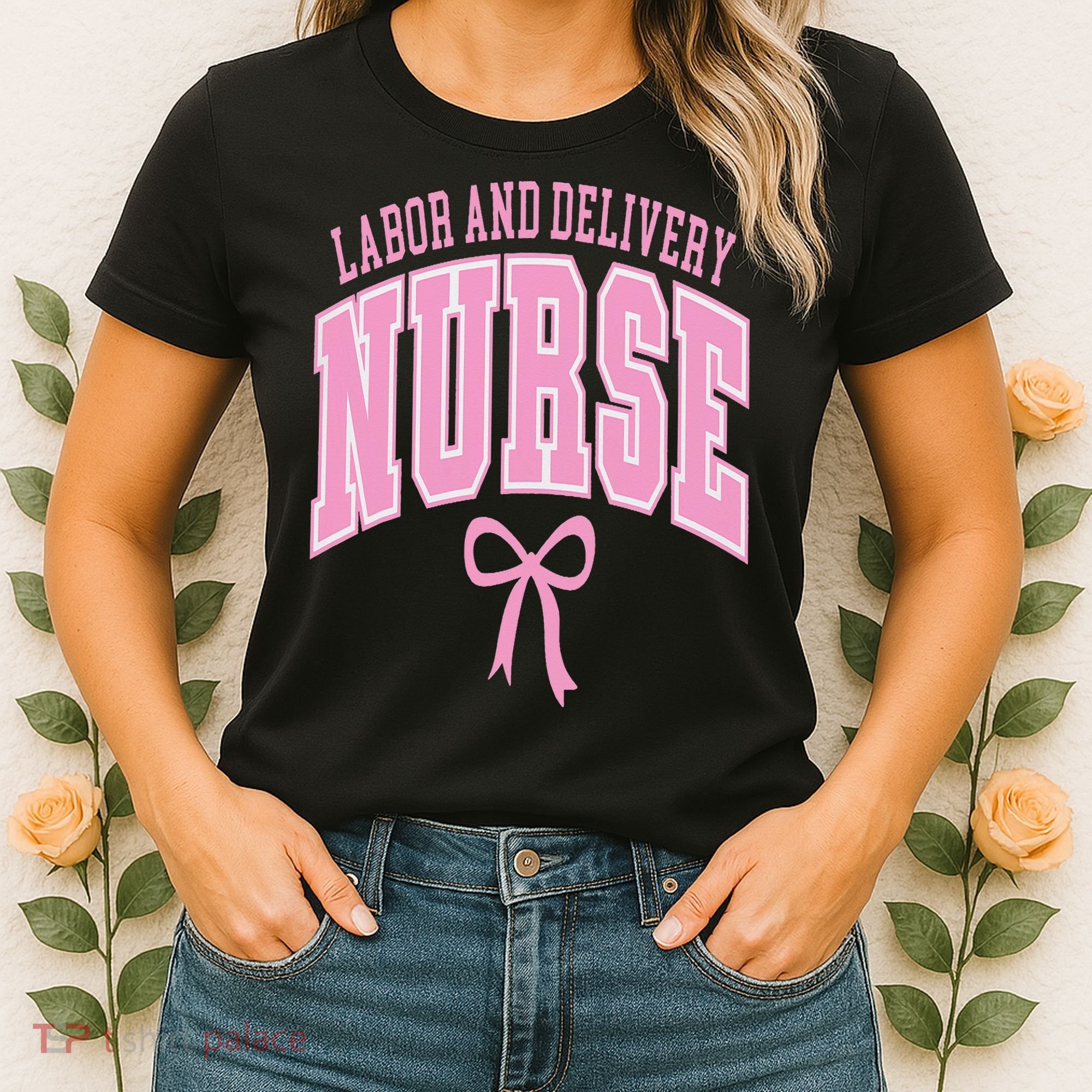 Labor And Delivery Nurse Coquette Bow Nursing Student Women's T-Shirt