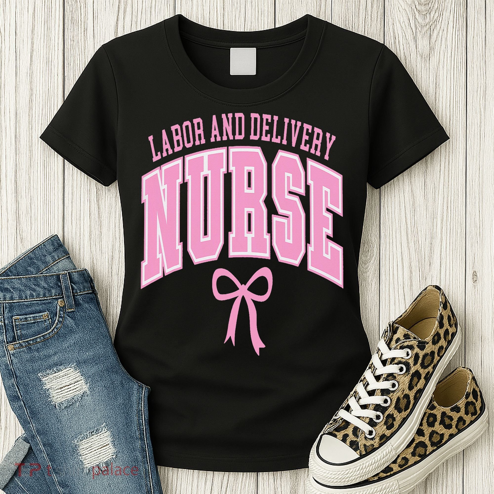 Labor And Delivery Nurse Coquette Bow Nursing Student Women's T-Shirt