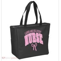 Labor And Delivery Nurse Coquette Bow Nursing Student Tote Bag thumb 2