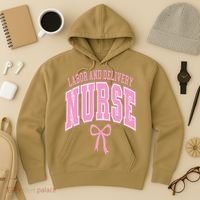 Labor And Delivery Nurse Coquette Bow Nursing Student Hoodie thumb 3