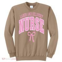 Labor And Delivery Nurse Coquette Bow Nursing Student Sweatshirt thumb 0