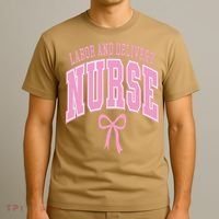 Labor And Delivery Nurse Coquette Bow Nursing Student T-Shirt thumb 3