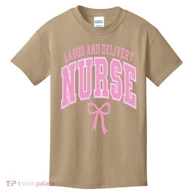 Labor And Delivery Nurse Coquette Bow Nursing Student Kids T-Shirt