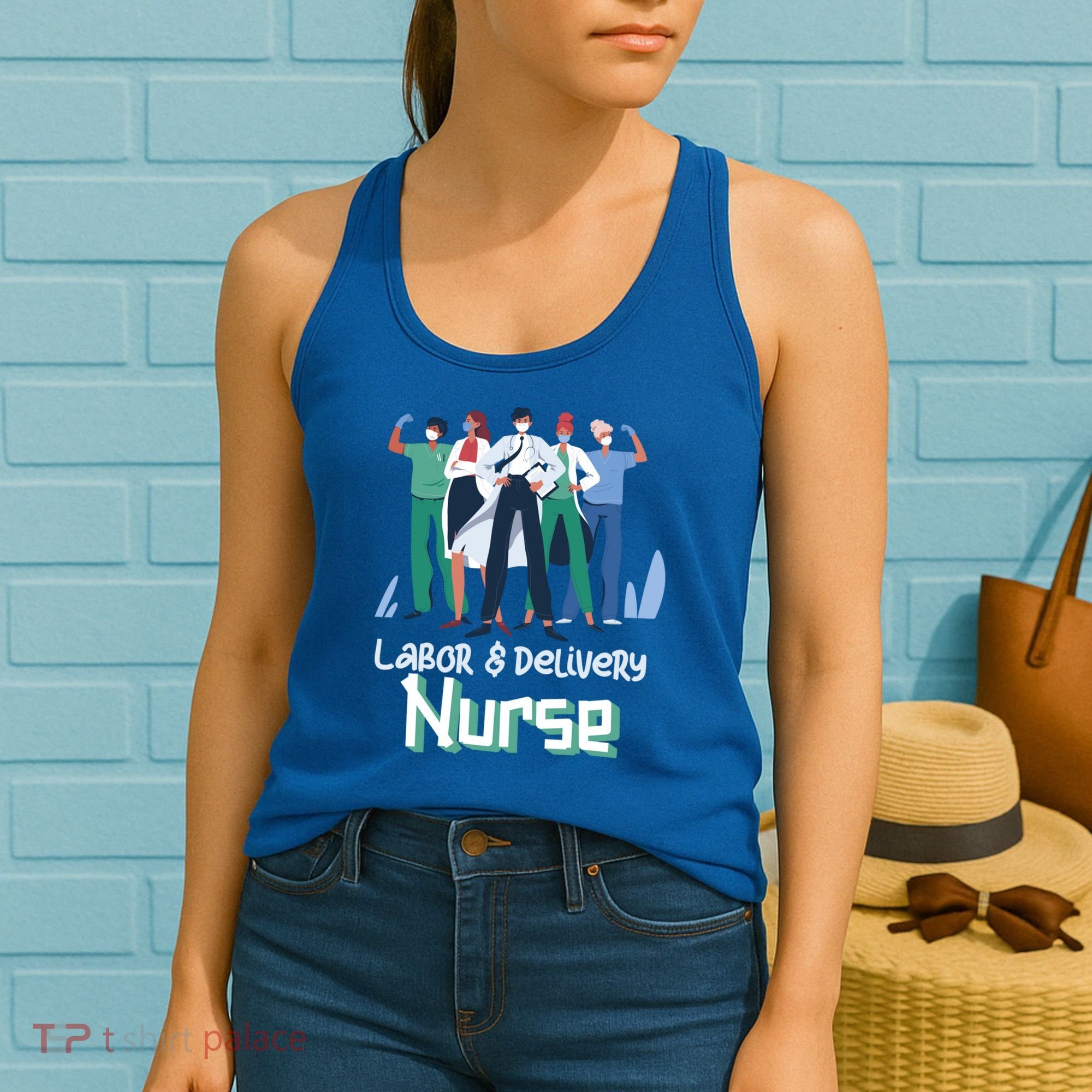 Labor And Delivery Nurse Labor Day Holidays Laborers Workers Gift Women's Tank Top