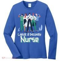 Labor And Delivery Nurse Labor Day Holidays Laborers Workers Gift Women's Long Sleeve Shirt thumb 0