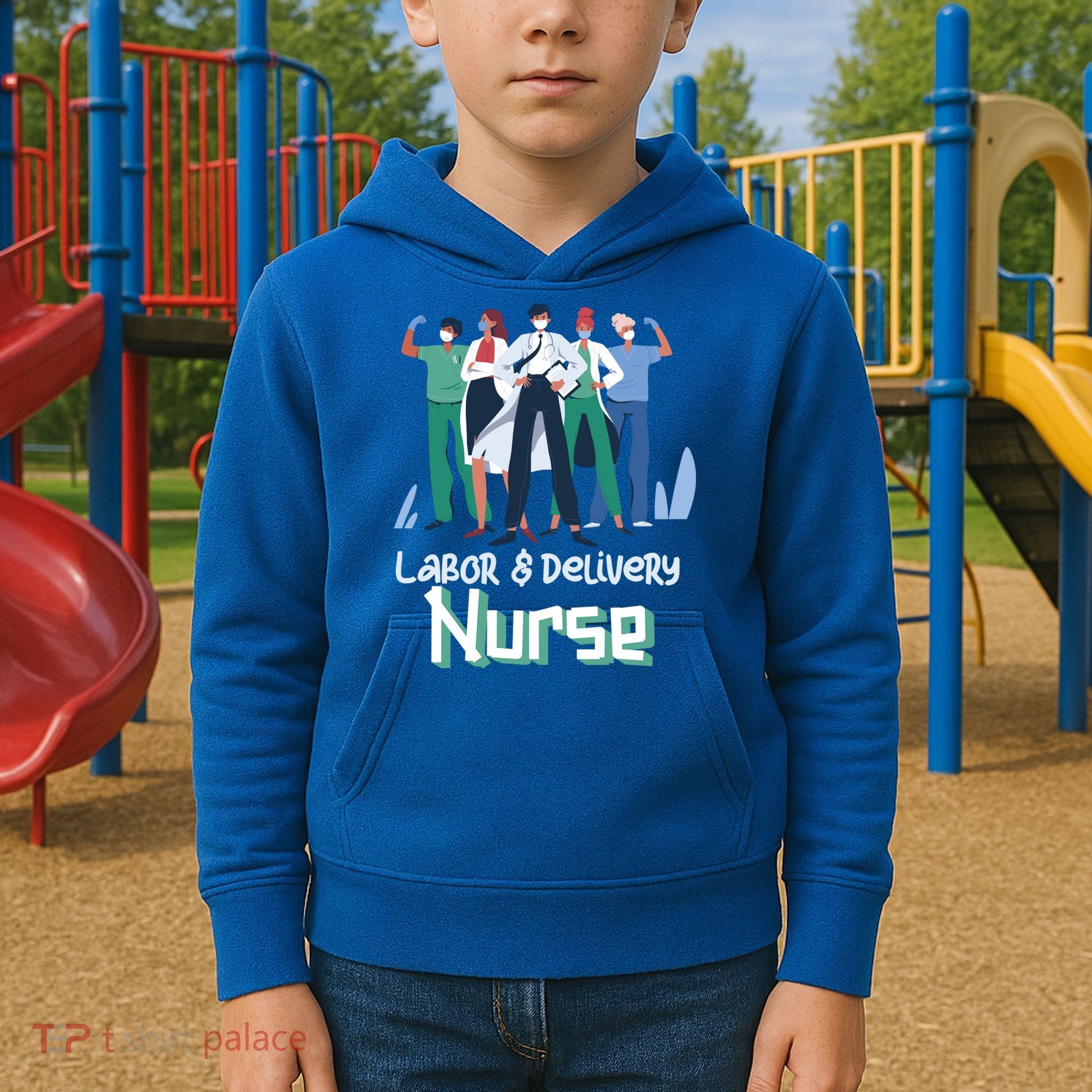 Labor And Delivery Nurse Labor Day Holidays Laborers Workers Gift Kids Hoodie