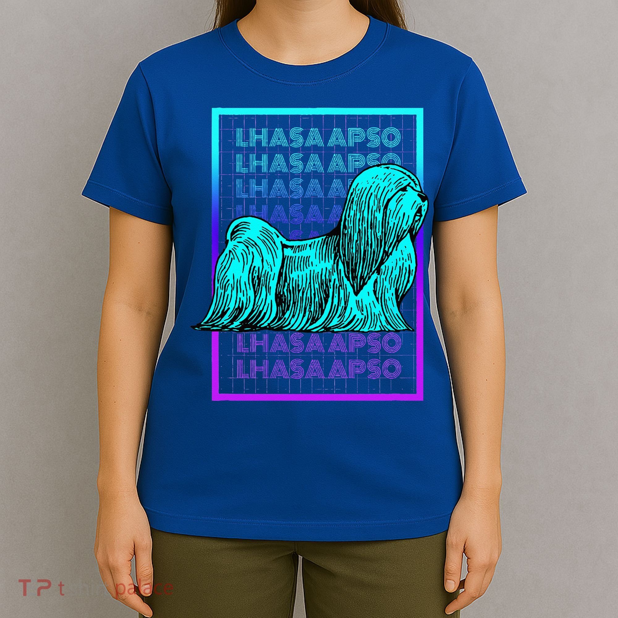 Lhasa Apso Dog Vintage Retro Lhasa Apso T-Shirt