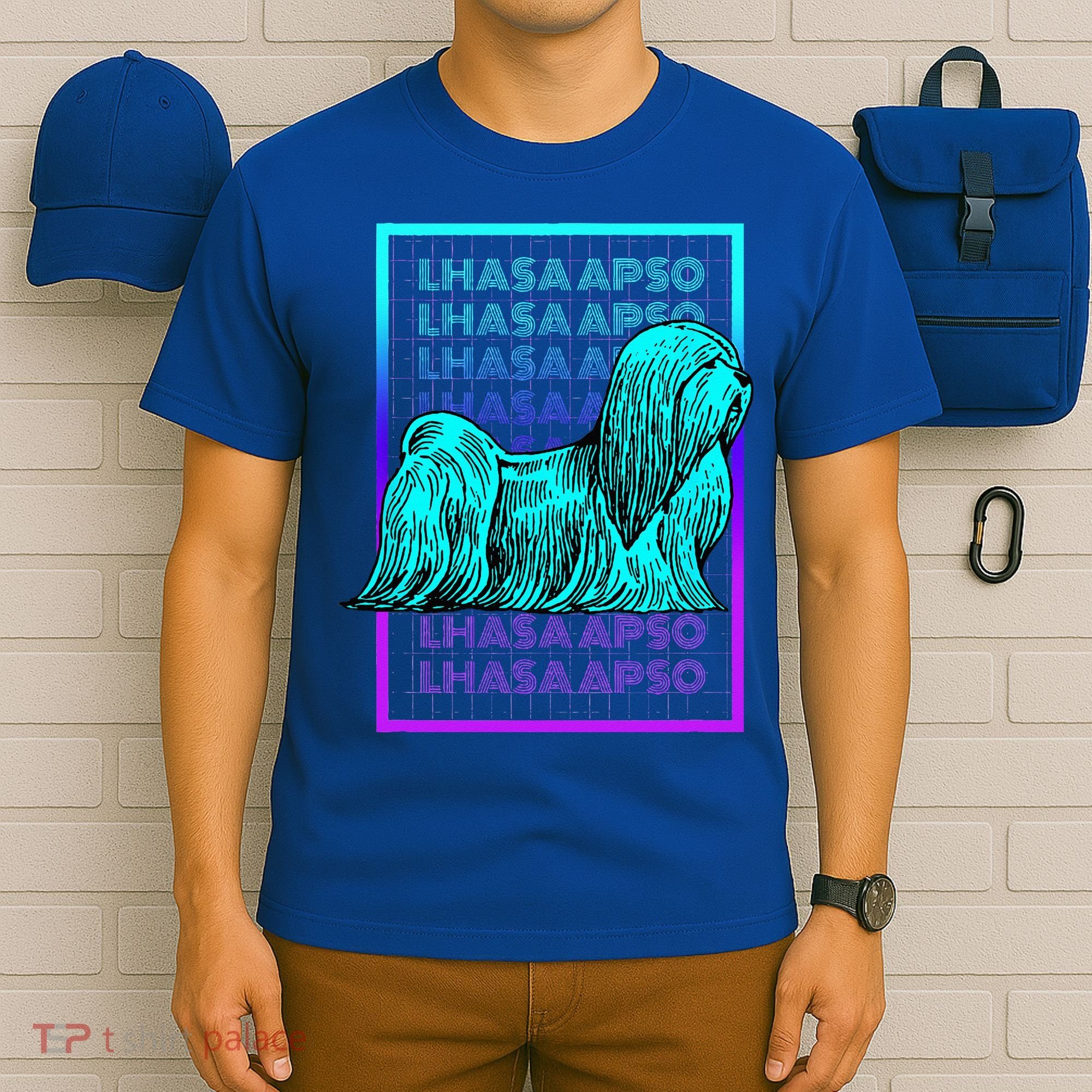 Lhasa Apso Dog Vintage Retro Lhasa Apso T-Shirt