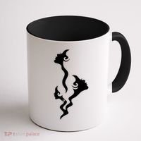Lady Faces In Smoke Coffee Mug thumb 1