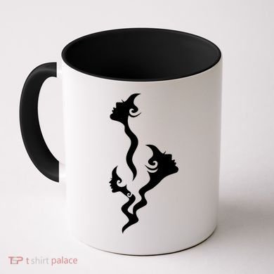 Lady Faces In Smoke Coffee Mug