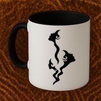 Lady Faces In Smoke Coffee Mug thumb 2