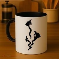 Lady Faces In Smoke Coffee Mug thumb 4