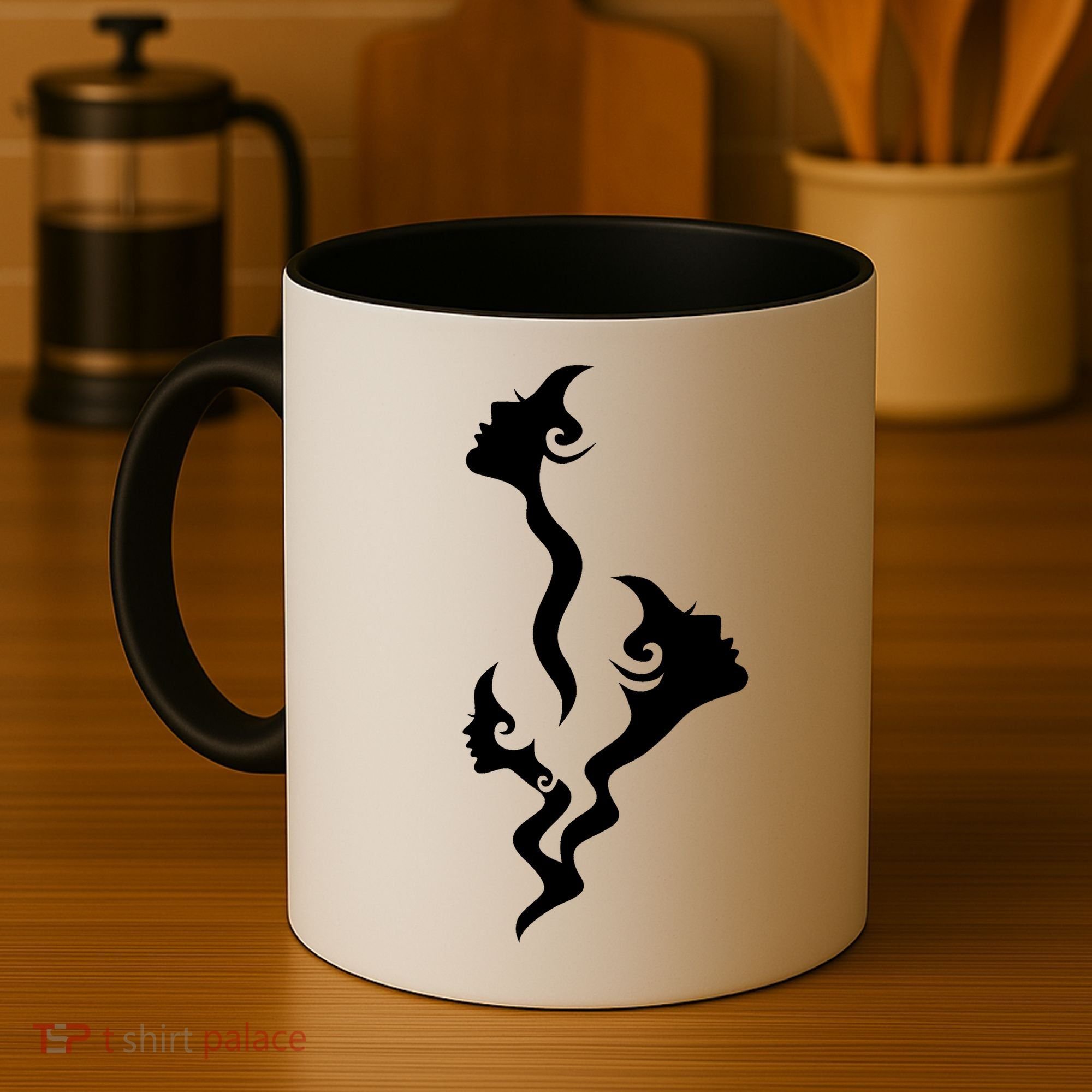 Lady Faces In Smoke Coffee Mug