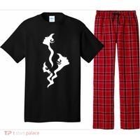 Lady Faces In Smoke Pajama Set thumb 0