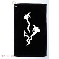 Lady Faces In Smoke Golf Towel thumb 0