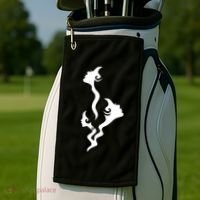 Lady Faces In Smoke Golf Towel thumb 2