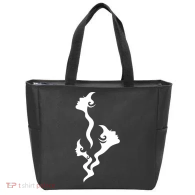 Lady Faces In Smoke Tote Bag
