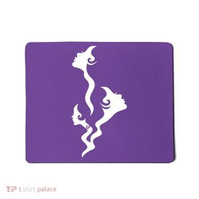 Lady Faces In Smoke Mousepad