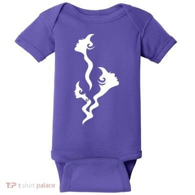 Lady Faces In Smoke Baby Bodysuit