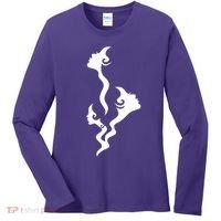 Lady Faces In Smoke Women's Long Sleeve Shirt thumb 0