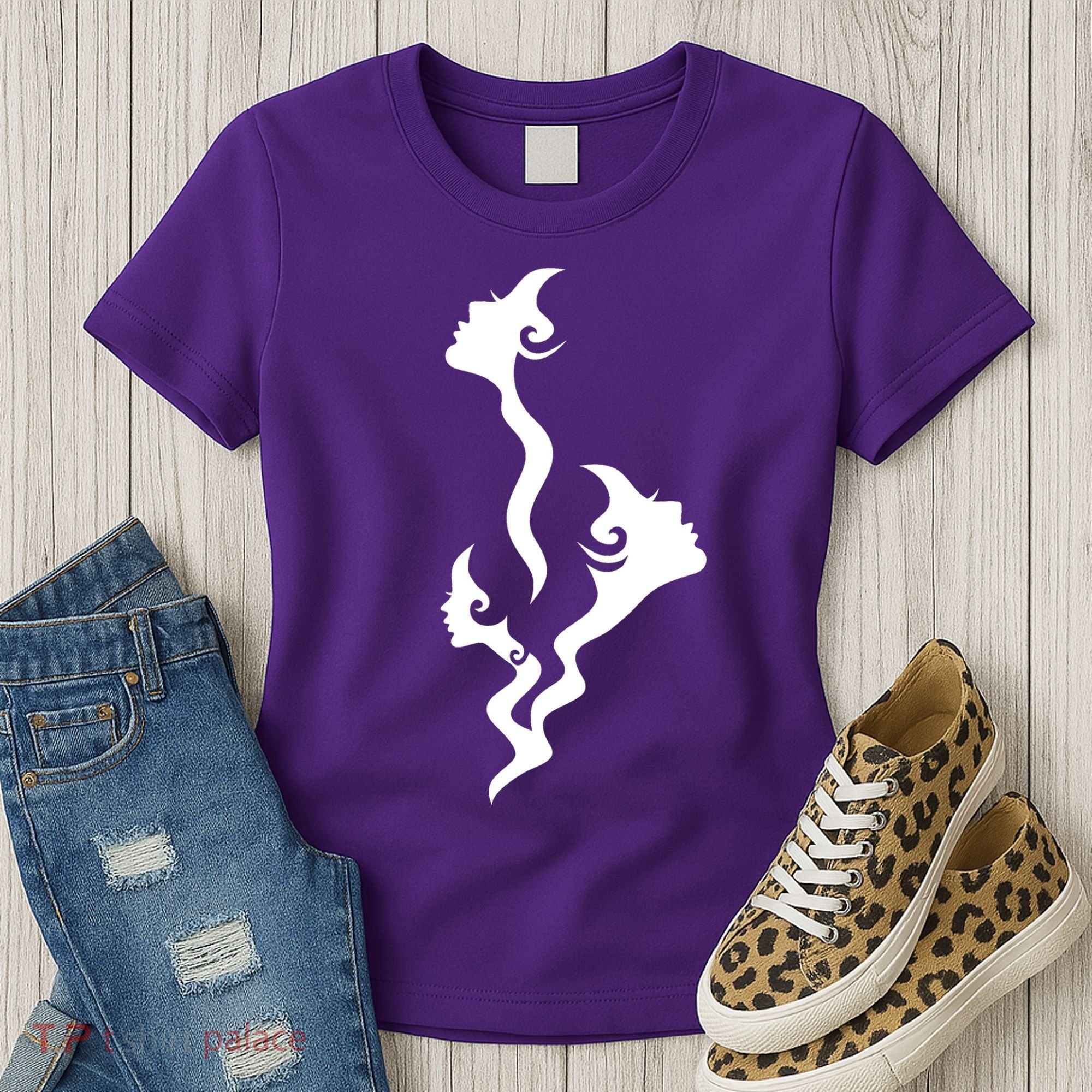 Lady Faces In Smoke Women's T-Shirt