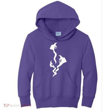 Lady Faces In Smoke Kids Hoodie