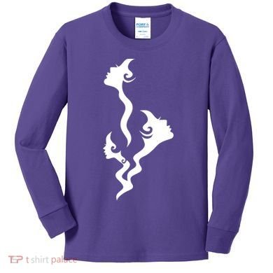 Lady Faces In Smoke Kids Long Sleeve Shirt