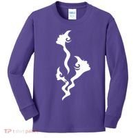 Lady Faces In Smoke Kids Long Sleeve Shirt thumb 0