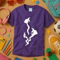 Lady Faces In Smoke Kids T-Shirt thumb 3