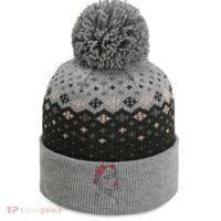 Lady Floral Outline Illustration The Baniff Cuffed Pom Beanie thumb 0