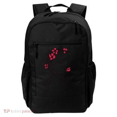 Lady Floral Outline Illustration Backpack