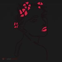 Lady Floral Outline Illustration Bucket Hat thumb 4