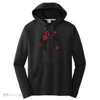Lady Floral Outline Illustration Performance Fleece Hoodie thumb 0