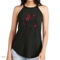 Lady Floral Outline Illustration Women's Perfect Tri Rocker Tank thumb 2