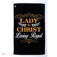 Lady In Christ Living Regal 1 Peter 2:9 Golf Towel thumb 0
