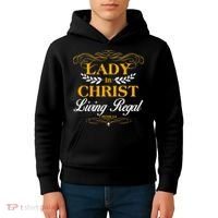 Lady In Christ Living Regal 1 Peter 2:9 Kids Hoodie thumb 4
